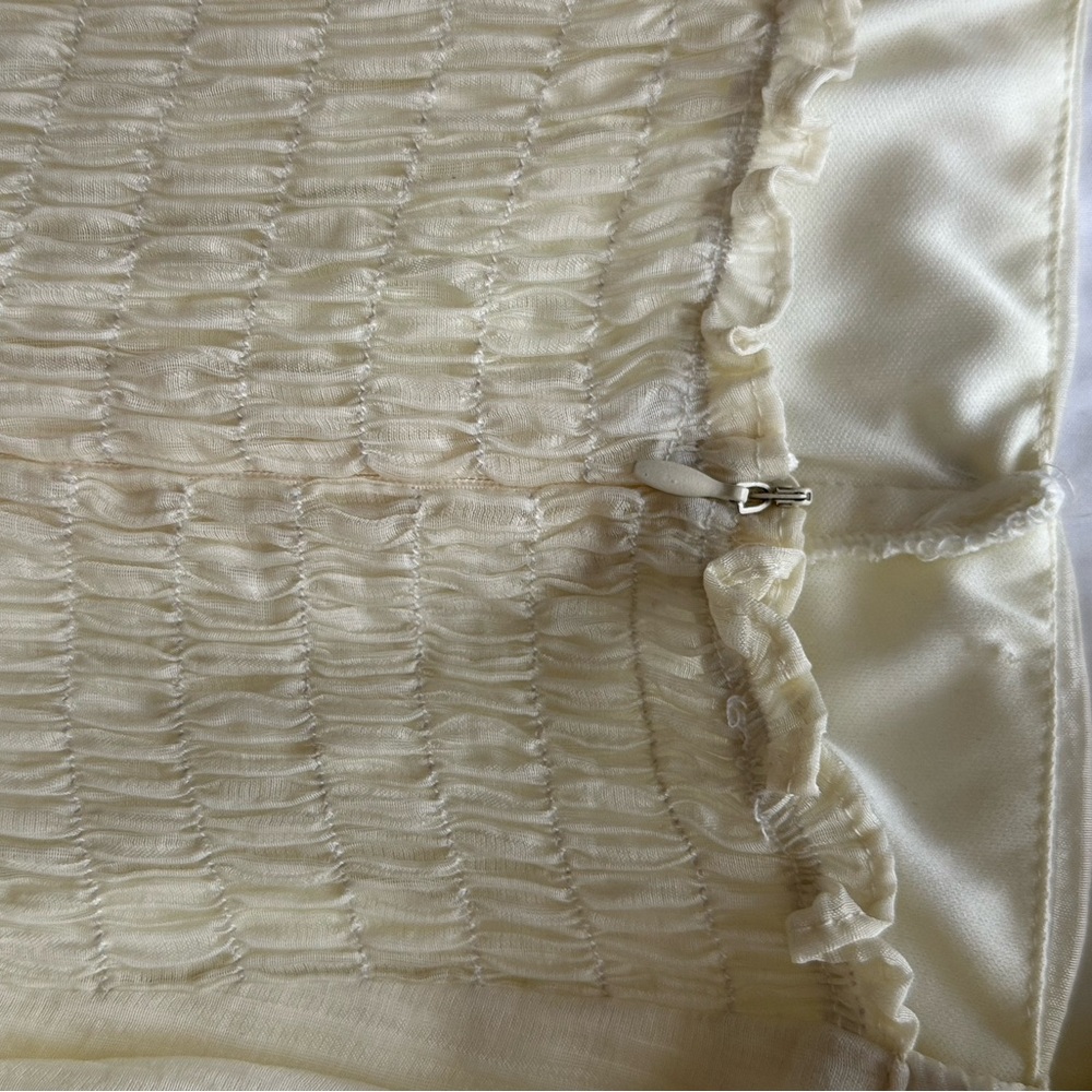 Light Yellow Ruffle Button-Front Mini Dress - Picture 5 of 5